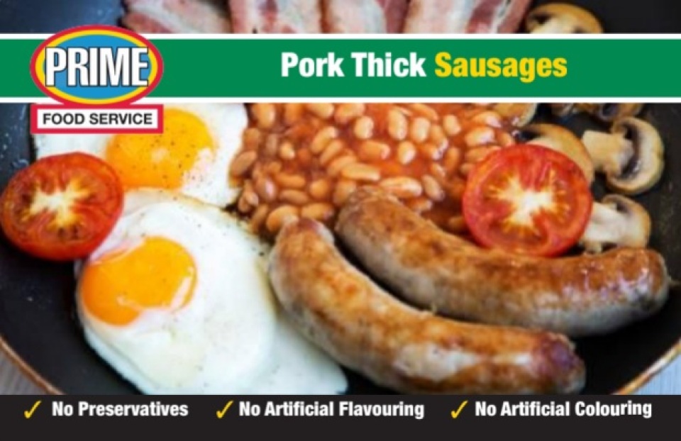 Pork Sausages 5/6/8 links size 500g e at Prime Food Service, Thailand