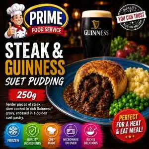 Steak & Guinness  Suet Pudding 250g