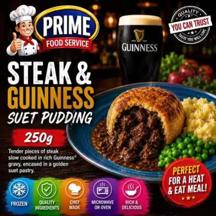 Steak & Guinness  Suet Pudding 250g