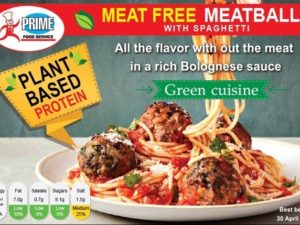 Meatballs with Spaghetti Plant-based by Prime Food Service