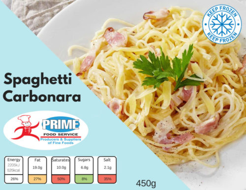 Spaghetti Carbonara by Prime Food Service